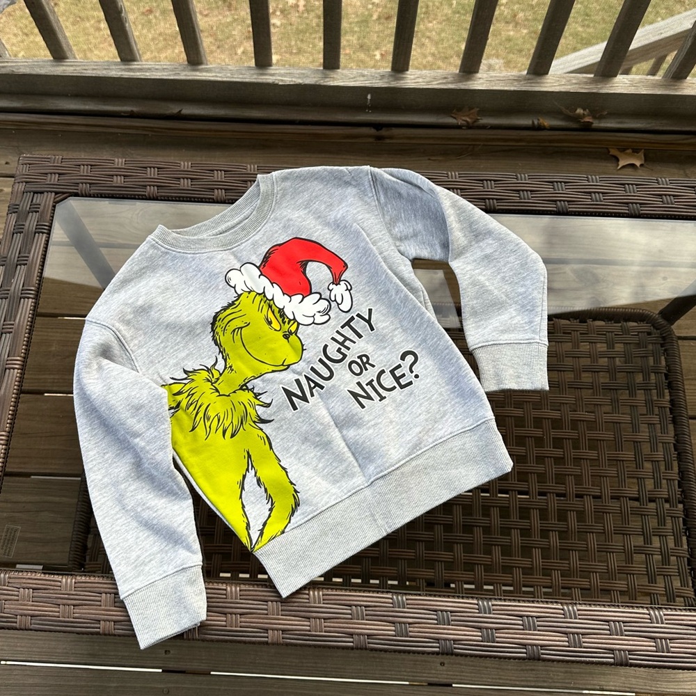 Carters Gray Grinch Kids Sweatshirt Size 4